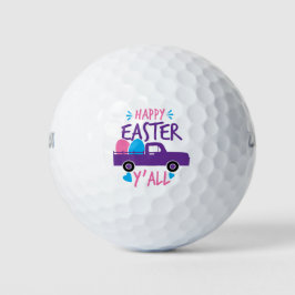 Happy Easter Y'all Modern Egg Classic Round Golfballen