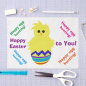 Happy Easter Yellow Chick Tissuepapier (Craft)