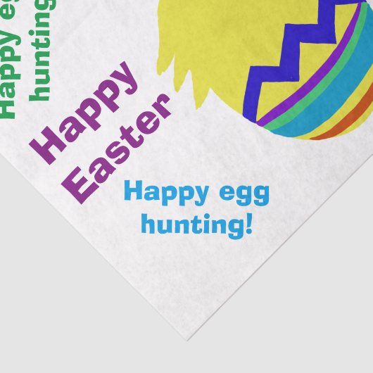 Happy Easter Yellow Chick Tissuepapier (Detail)