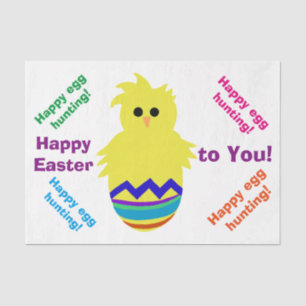 Happy Easter Yellow Chick Tissuepapier