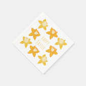 Happy Easter Yellow Daffodil Servet (Hoek)