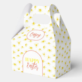 Happy Easter. Yellow Daffodils Spring Modern. Bedankdoosjes