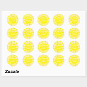 Happy Easter yellow daisy aangepaste script vrolij Ronde Sticker (Vel)