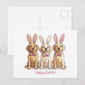 Happy Easter Yellow Labrador Retriever Dogs Briefkaart (Voorkant / Achterkant)