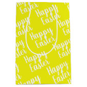  Happy Easter Yellow Medium Cadeauzakje (Voorkant)