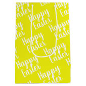  Happy Easter Yellow Medium Cadeauzakje (Achterkant)