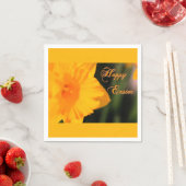Happy Easter Yellow Spring Daffodil Flower Servet (Insitu)
