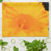 Happy Easter Yellow Spring Daffodil Flower Theedoek (Gevouwen)