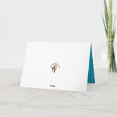 Happy Easter Yorkie hond in gezichtsmasker met man Feestdagen Kaart (Achterkant)