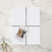 Happy Easter Yorkshire Terriër honden Cadeaulabel (Met Touw)