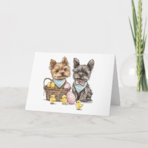 Happy Easter Yorkshire Terriër honden Kaart