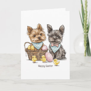 Happy Easter Yorkshire Terriër honden Kaart