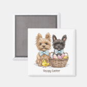 Happy Easter Yorkshire Terriër honden Magneet (Voorkant / Achterkant)