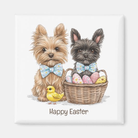 Happy Easter Yorkshire Terriër honden Magneet (Voorkant)
