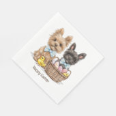 Happy Easter Yorkshire Terriër honden Servet (Hoek)