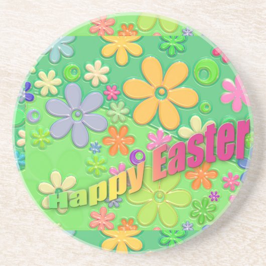 happy easter zandsteen onderzetter (Voorkant)