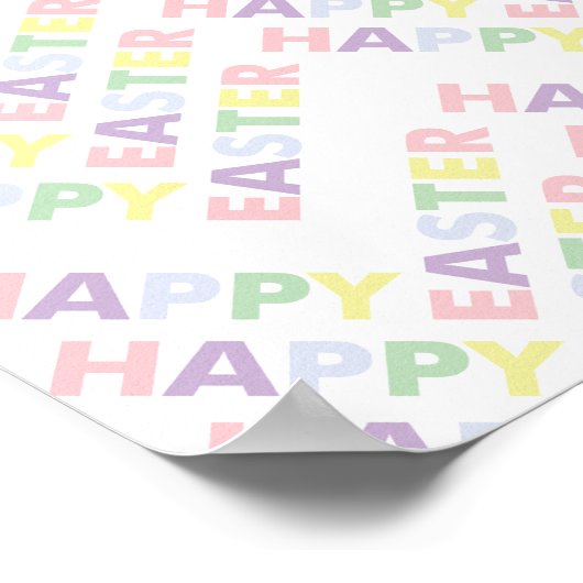 Happy Easter Zig Zag Pattern Poster (Hoek)
