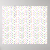 Happy Easter Zig Zag Pattern Poster (Voorkant)