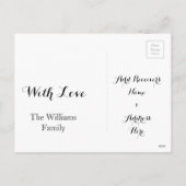 Happy Easter Zwart Wit Krijtbord Typografie Feestdagenkaart (Achterkant)