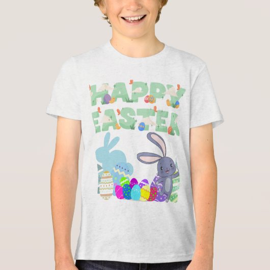 Happy Easters Kinder Unisex T-shirt (Voorkant)