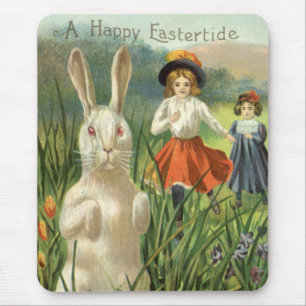 Happy Eastertide  Paasbunny en kinderen Muismat
