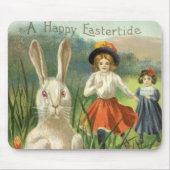 Happy Eastertide  Paasbunny en kinderen Muismat (Voorkant)