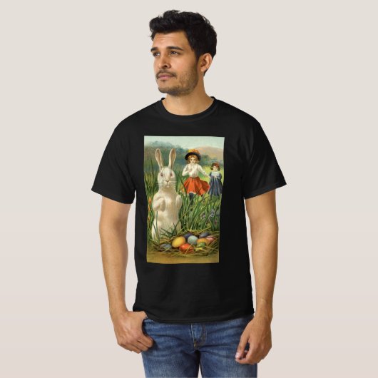 Happy Eastertide  Paasbunny en kinderen T-shirt (Voorkant volledig)