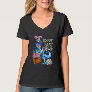 Happy EastRawr Bunny Rex Dinosaurus Paasei Kostuum T-shirt