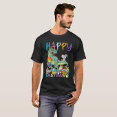 Happy Eastrawr Cute Trex Dinosaur Easter Bunny Egg T-shirt (Voorkant volledig)