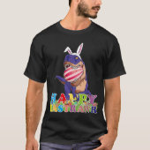 Happy Eastrawr Dino Rex Easter Egg Basket Bunny Di T-shirt (Voorkant)