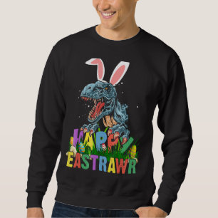 Happy Eastrawr Rex Bunny Paasei Dinosaurus Kinder Trui
