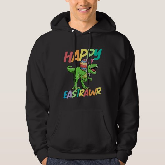 Happy Eastrawr Rex Easter Rex Dinosaur Bunny Kid D Hoodie (Voorkant)