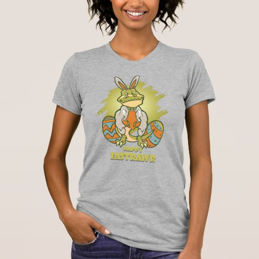 Happy Eastrawr | Slim voor vrouwen T-shirt (Voorkant)