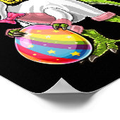 Happy Eastrawr T Rex Dinosaur Easter Bunny Egg Cos Poster (Hoek)