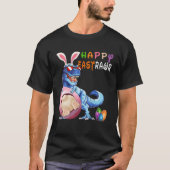Happy Eastrawr T Rex Dinosaur Easter Bunny Egg Cos T-shirt (Voorkant)
