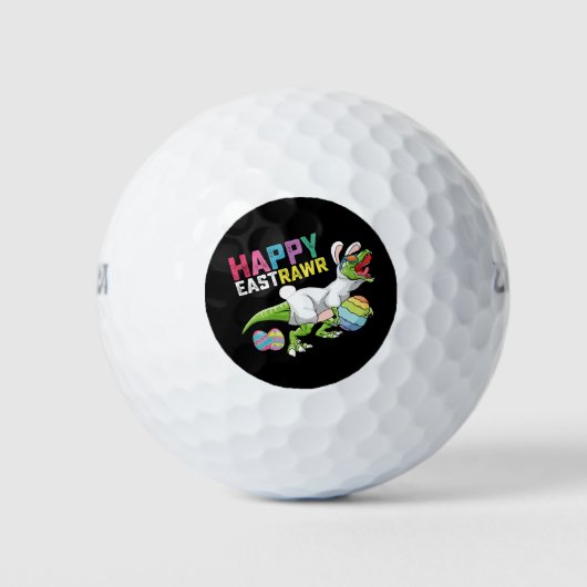 Happy Eastrawr T Rex Dinosaur Easter Bunny Egg Golfballen (Voorkant)