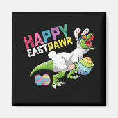 Happy Eastrawr T Rex Dinosaur Easter Bunny Egg Magneet (Voorkant)