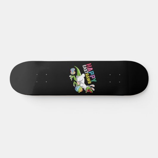 Happy Eastrawr T Rex Dinosaur Easter Bunny Egg Persoonlijk Skateboard (Horizontaal)