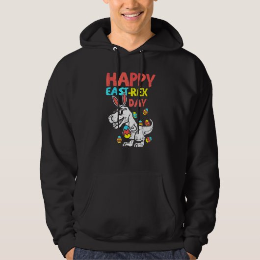 Happy Eastrawr Trex Dinosaur Toddler Boys Kids Eas Hoodie (Voorkant)