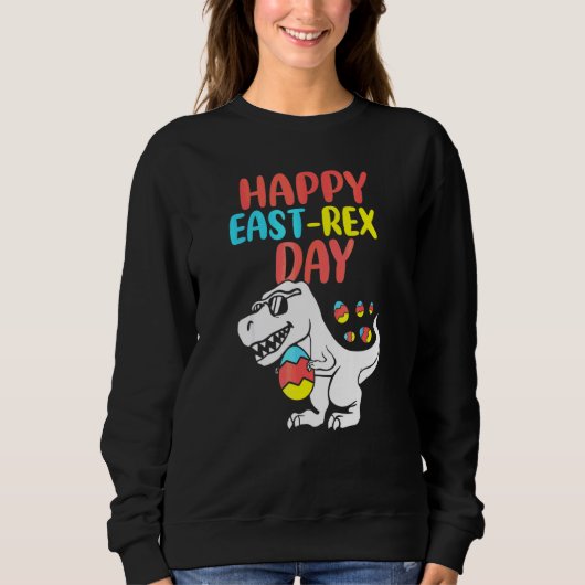 Happy Eastrawr Trex Dinosaur Toddler Boys Kids Eas Trui (Voorkant)