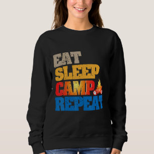 Happy Eat Sleep Camp Herhaal Bootcamp Camping Summ Trui
