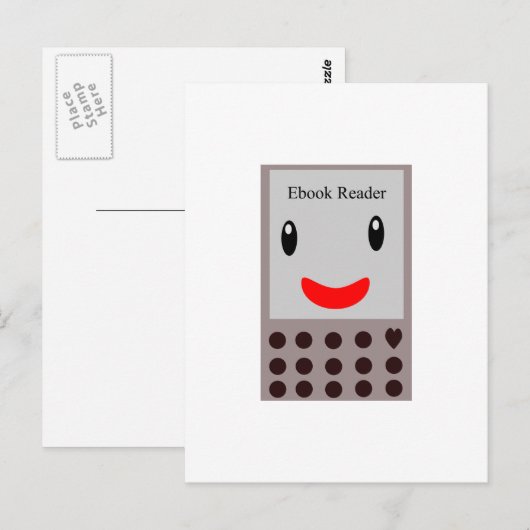 Happy Ebook Reader 1 Briefkaart (Voorkant / Achterkant)