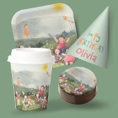 Happy Editable Picknick Verjaardag Kinder Tuin Boe Papieren Bordje