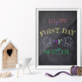 Happy eerste dag van de school Poster Gift voor ki