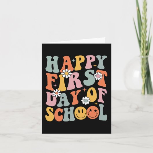 Happy eerste dag van schoolleraren Kinder terug na Kaart (Voorkant)
