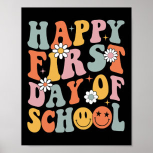Happy eerste dag van schoolleraren Kinder terug na Poster