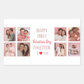 Happy Eerste Valentijnsdag Samen Sticker Foto (Voorkant)