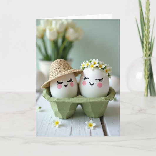 Happy Egg Friends Lente Kaart (Voorkant)