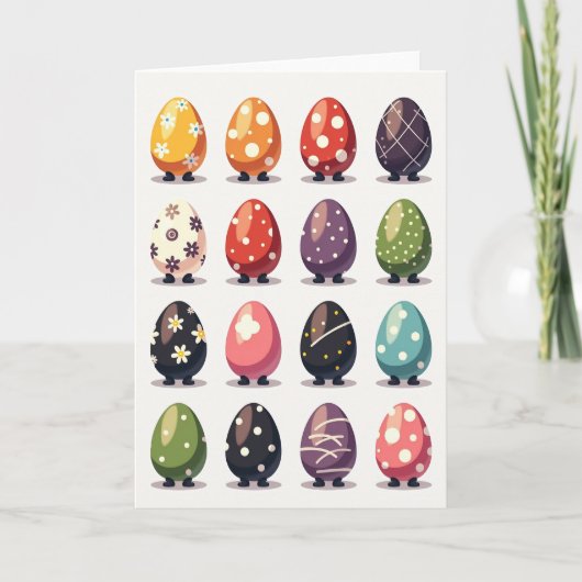 Happy Egg Friends Wenskaart Kaart (Voorkant)