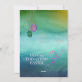 Happy Egg Hunt Bunny & Chicks Feestdagenkaart (Achterkant)